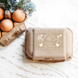 かわいい漫画スタイルドードル素朴エッグカートン 長方形シール