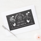 かわいい漫画スタイルドードル素朴エッグカートン 長方形シール (封筒)