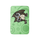 かわいい漫画スタイルフクロウ小風呂マット バスマット (正面縦)