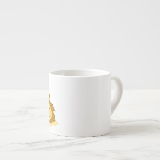 かわいい漫画ストレッチライオン専門マグカップ エスプレッソカップ (正面右)