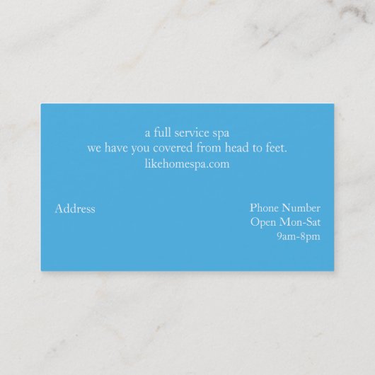 かわいい漫画スパ 名刺 (裏面)