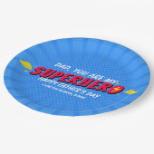 かわいい漫画スーパーヒーローファーズデイ紙プレート ペーパープレート (アングル)