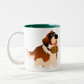 かわいい漫画セントバーナルマグ ツートーンマグカップ (左)