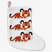 かわいい漫画タイガーオンザプロールストッキング スモールクリスマスストッキング (正面)