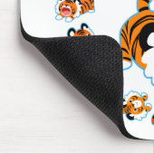 かわいい漫画タイガースマンダラ（青）マウスパッド マウスパッド (コーナー)