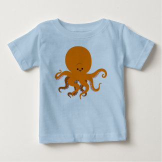 かわいい漫画タコベビーTシャツ ベビーTシャツ