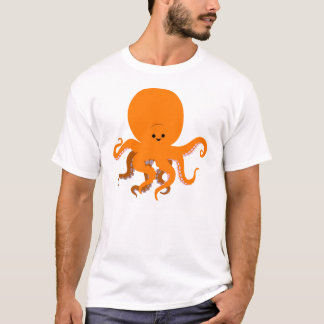 かわいい漫画タコ女性Tシャツ Tシャツ
