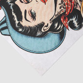 かわいい漫画タトゥー女性のカーボーイ 薄葉紙 (詳細)