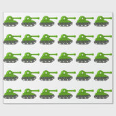 かわいい漫画タンク ラッピングペーパー (フラット)