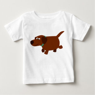 かわいい漫画チョコレートラブラドールベビーTシャツ ベビーTシャツ