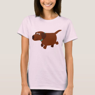 かわいい漫画チョコレートラブラドール女性Tシャツ Tシャツ