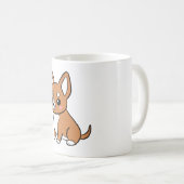 かわいい漫画チワワ犬 コーヒーマグカップ (正面右)
