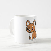 かわいい漫画チワワ犬 コーヒーマグカップ (正面左)