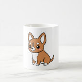 かわいい漫画チワワ犬 コーヒーマグカップ (中央)