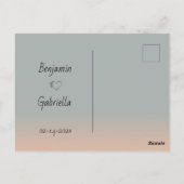 かわいい漫画テディラバーズハートバレンタインデー ポストカード (裏面)