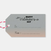 かわいい漫画テディ愛好家ハートバレンタインデー ギフトタグ (裏面横)