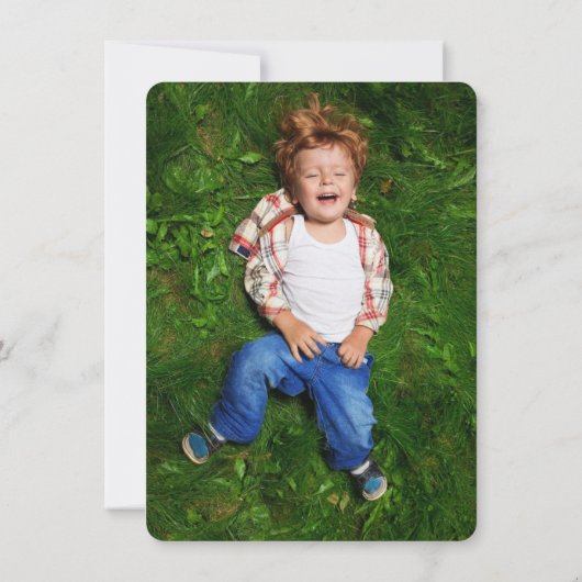 かわいい漫画トゥーカン写真キッドの誕生日パーティー 招待状 (裏面)