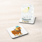 かわいい漫画トレイトブレトンホースのコースターセット コースター (右側)