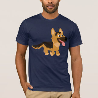 かわいい漫画ドイツの羊飼い犬Tシャツ Tシャツ