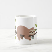 かわいい漫画ナマケモノ コーヒーマグカップ (中央)