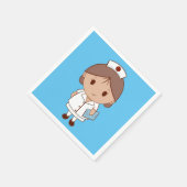 かわいい漫画ナース スタンダードカクテルナプキン (角)