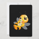 かわいい漫画ハニービー誕生日パーティーへの招待 招待状 (裏面)