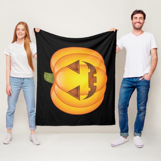 かわいい漫画ハロウィンジャックオランタンパンプキン フリースブランケット (インサイチュ)