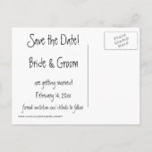 かわいい漫画ハートスミリー日付を保存！ 案内ポストカード (裏面)