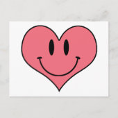 かわいい漫画ハートスミリー日付を保存！ 案内ポストカード (正面)