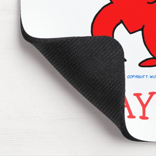 かわいい漫画ハートリフティングウェイトカーディオフィットネス マウスパッド (コーナー)