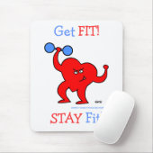 かわいい漫画ハートリフティングウェイトカーディオフィットネス マウスパッド (マウス)
