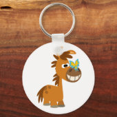 かわいい漫画バタフライポニーキーチェーン キーホルダー (正面)