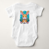 かわいい漫画バニー ベビーボディスーツ (裏面)