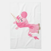 かわいい漫画バブルガムユニコーンキッチンタオル キッチンタオル (縦)