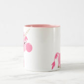 かわいい漫画バブルガムユニコーンマグカップ ツートーンマグカップ (中央)