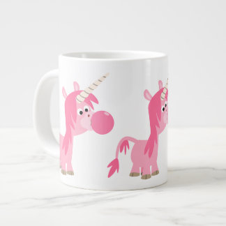 かわいい漫画バブルガムUnicornジャンボマグカップ ジャンボコーヒーマグカップ