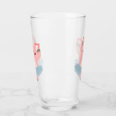 かわいい漫画バレリーナ豚 タンブラーグラス (左)