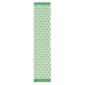 かわいい漫画パイナップル熱帯ハワイアンパターン ショートテーブルランナー (正面)