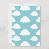 かわいい漫画パイロットベア子供の誕生日パーティー 招待状 (裏面)