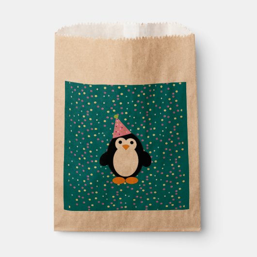かわいい漫画パーティーペンギン フェイバーバッグ (正面)