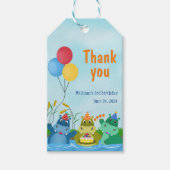 かわいい漫画ヒッポ誕生日ギフトラベル ギフトタグ (正面)