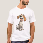 かわいい漫画ビーグルTシャツ Tシャツ (正面)