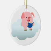 かわいい漫画ピグリーダーonクラウドオーナメント セラミックオーナメント (右)