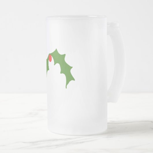 かわいい漫画ピンクのゲノムすりガラスのビールマグ フロストグラスビールジョッキ (正面右)
