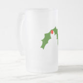 かわいい漫画ピンクのゲノムすりガラスのビールマグ フロストグラスビールジョッキ (正面左)