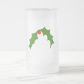 かわいい漫画ピンクのゲノムすりガラスのビールマグ フロストグラスビールジョッキ (中央)