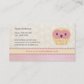 かわいい漫画フクロウみすぼらしいシックなピンクの名刺 名刺 (裏面)