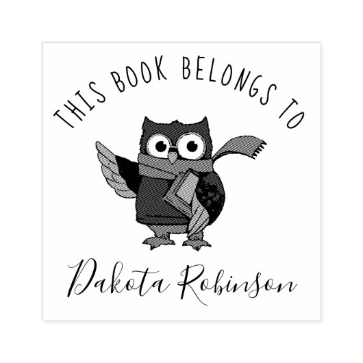 かわいい漫画フクロウ名前をカスタムするこの本は属している ラバースタンプ (インプリント)