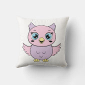 かわいい漫画フクロウ クッション (裏面)