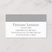 かわいい漫画フクロウ – 青と灰色の名前をカスタムする 名刺 (裏面)